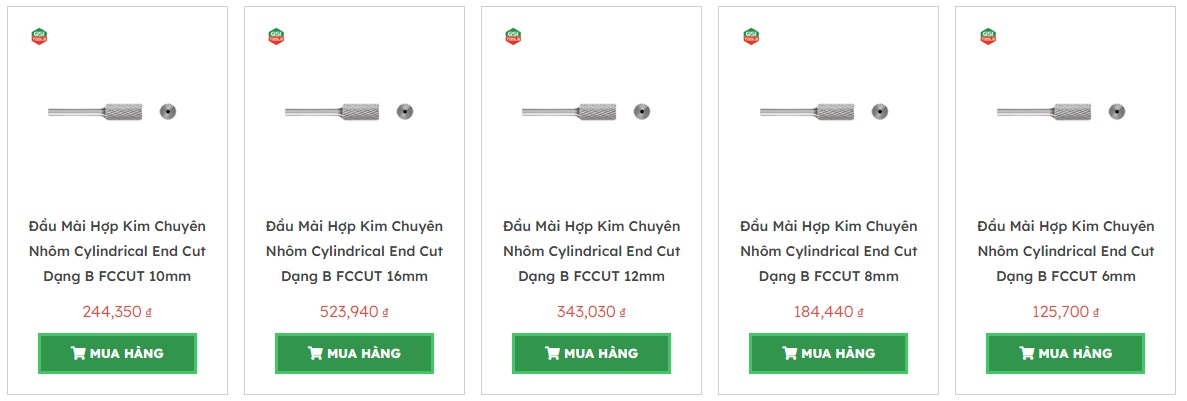 mũi doa carbide cylindrical end cut dạng B