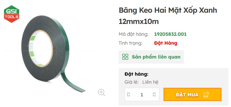 băng d&iacute;nh c&ocirc;ng nghiệp 2 mặt