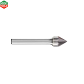 Mũi mài hợp kim 60°Included Angle Single Teeth dạng J FCCUT 6mm
